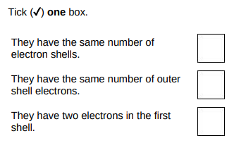 <p>Why do Group 1 elements have similar chemical properties?(1)</p>