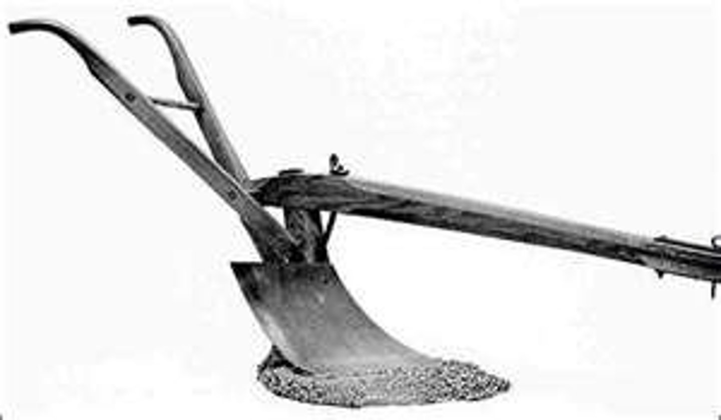<p>American blacksmith that was responsible for inventing the steel plow. This new plow was much stronger than the old iron version; therefore, it made plowing farmland in the west easier, making expansion faster.</p>