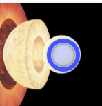 <p>A dense sphere of solid iron and nickel at the center of Earth</p>