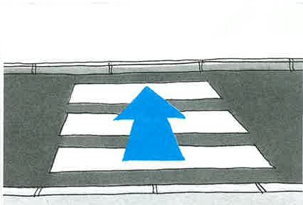 <p>to cross the street</p>