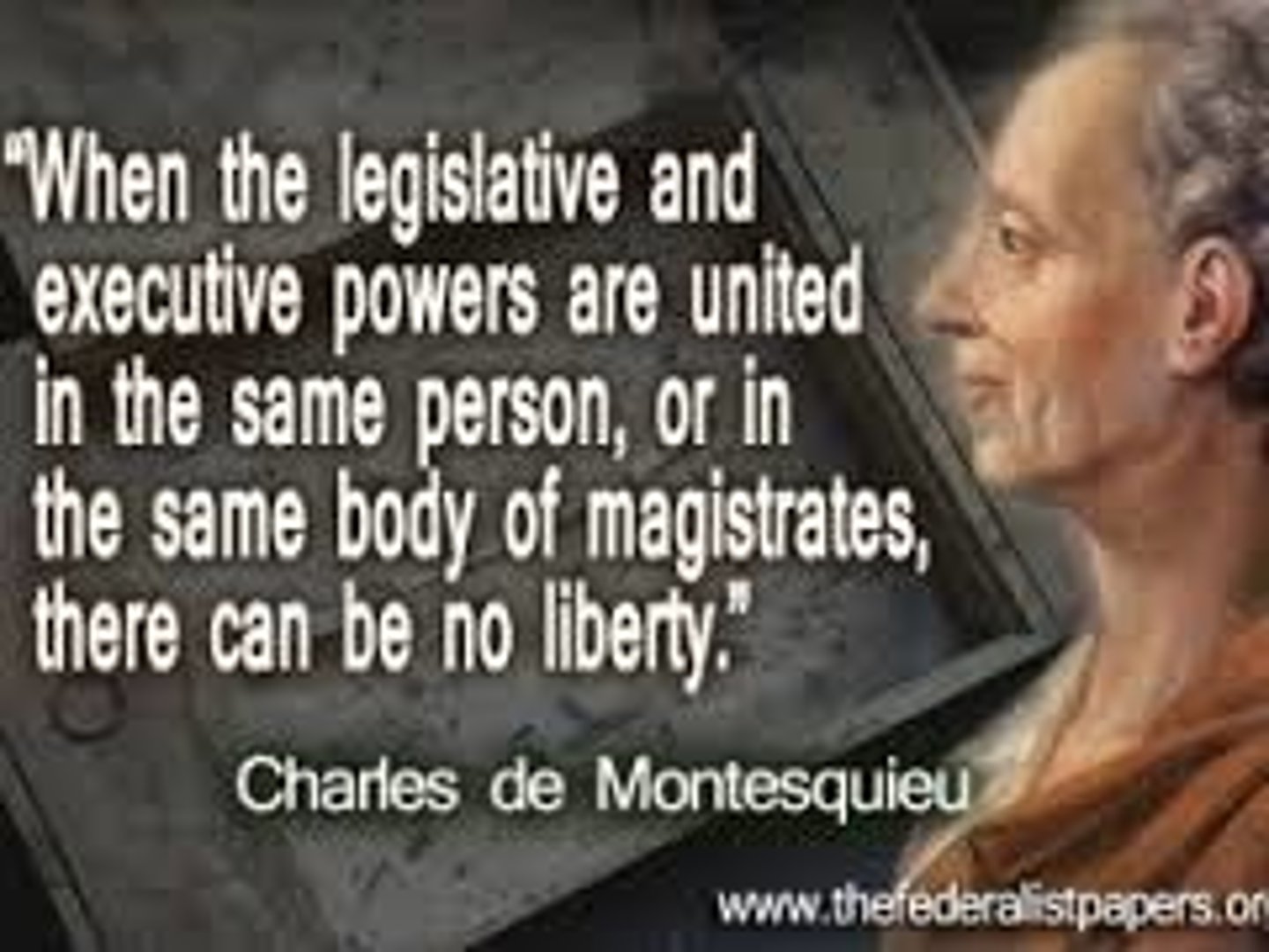<p>Montesquieu - separation of powers</p>