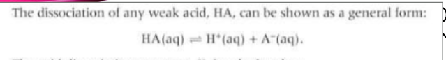 <p>An acid which partially dissociates in aq solutions (therefore it is a reversible reaction) </p>