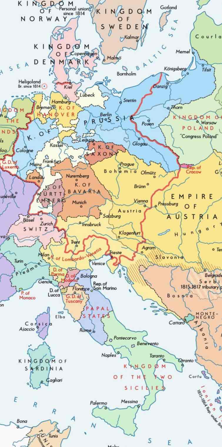 <ul><li><p>prussia acquired french territory</p></li><li><p>austria gained italian provinces once controlled by france</p></li><li><p>the netherlands acquired belgium</p></li></ul>