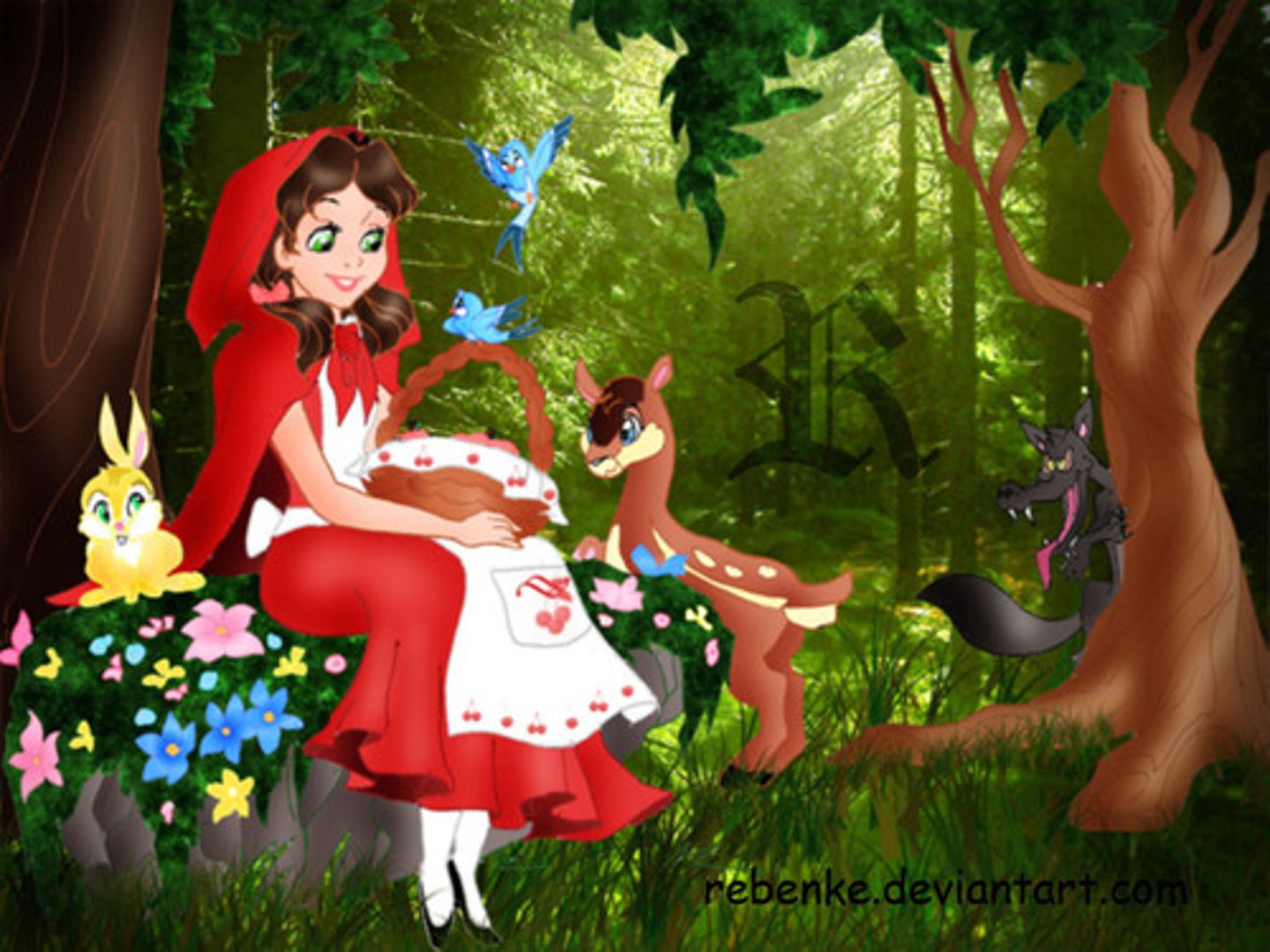 <p>little red riding hood</p>