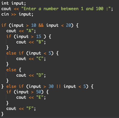 <p><strong>CONSIDER THE FOLLOWING CODE SEGMENT. WHAT IS OUTPUT WHEN THE VALUE INPUT IS 1?</strong></p>