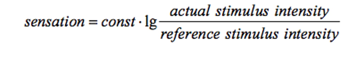 <p>to be perceived as different, two stimuli must differ by a constant minimum percentage</p>