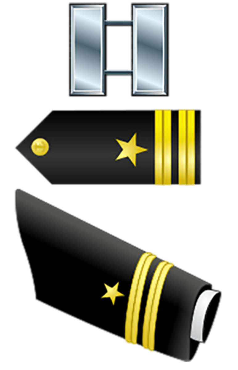 <p>Navy & Coast Guard: O-3</p>