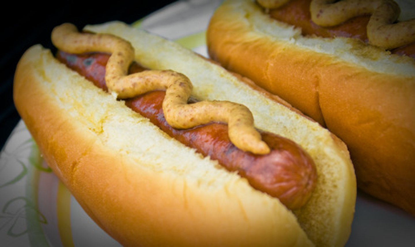 <p>hot dog, sausage</p>