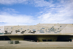 <p>raised building to continue to allow people to pass through</p>