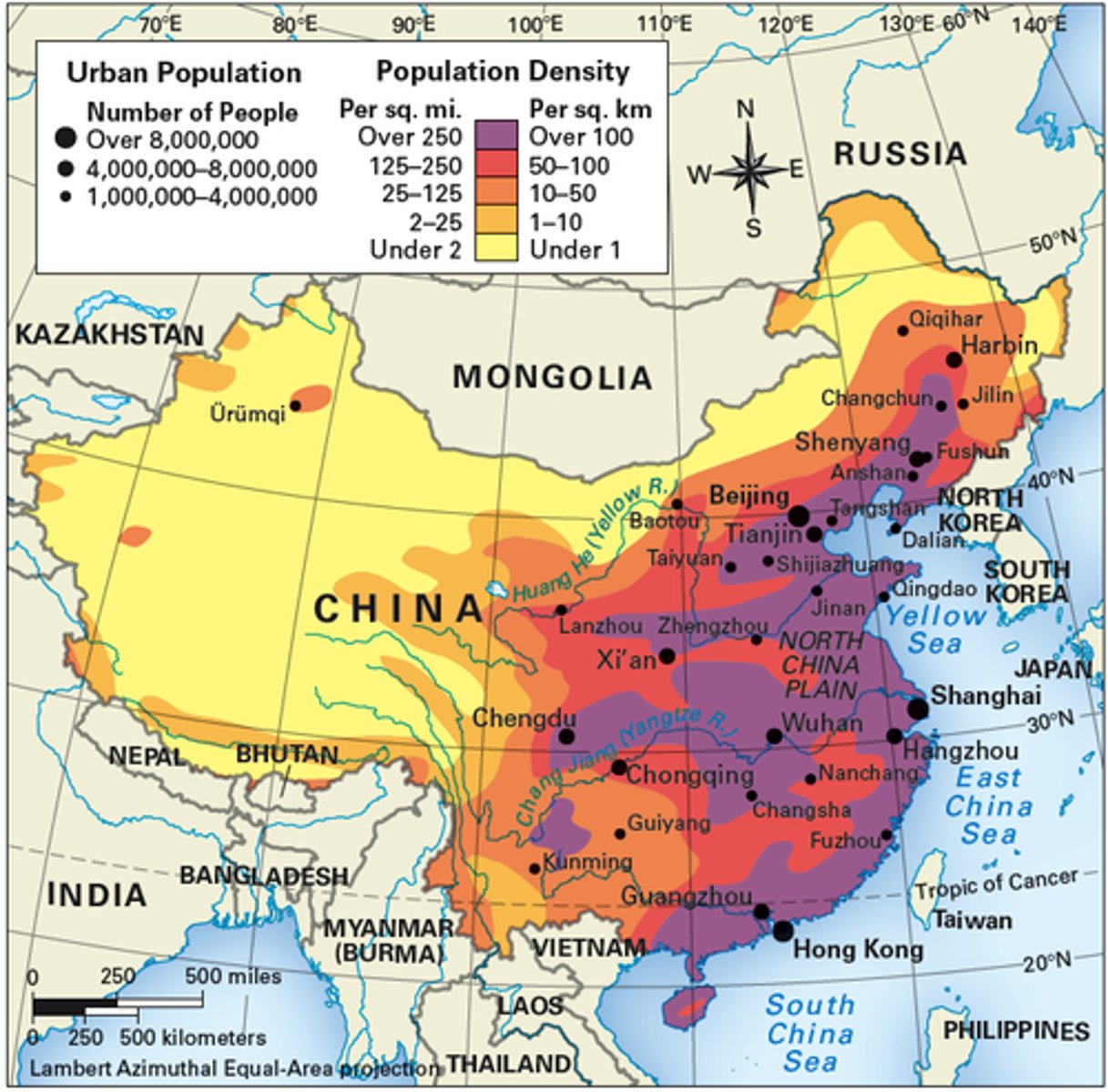 <p>The measure of the average populatio of people per square mile/kilometre How crowed an area is.</p>