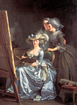 <p><strong>Obstacles and Challenges</strong> </p><ul><li><p>Barred from life-drawing instruction at the French Academy.</p></li><li><p>Faced intense gender-based criticism for becoming a highly successful portraitist.</p></li><li><p>Attacked by the press during the French Revolution because of her association with Marie Antoinette.</p></li><li><p>Required royal intervention to be admitted to the Royal Academy—a rare achievement for a woman at the time.</p></li></ul><p> <strong>How Her Art Communicates or Advocates</strong> </p><ul><li><p>In her self-portraits, including this work, she emphasizes her professionalism and artistic identity even while depicting maternal tenderness.</p></li><li><p>She challenges stereotypes that women could not be both mothers and serious artists; her self-representation is controlled, elegant, and authoritative.</p></li><li><p>By painting herself as confident and morally upright, Vigée Le Brun advocates for women’s legitimacy in the artistic sphere at a moment when female public identities were under attack.</p></li></ul><p></p>