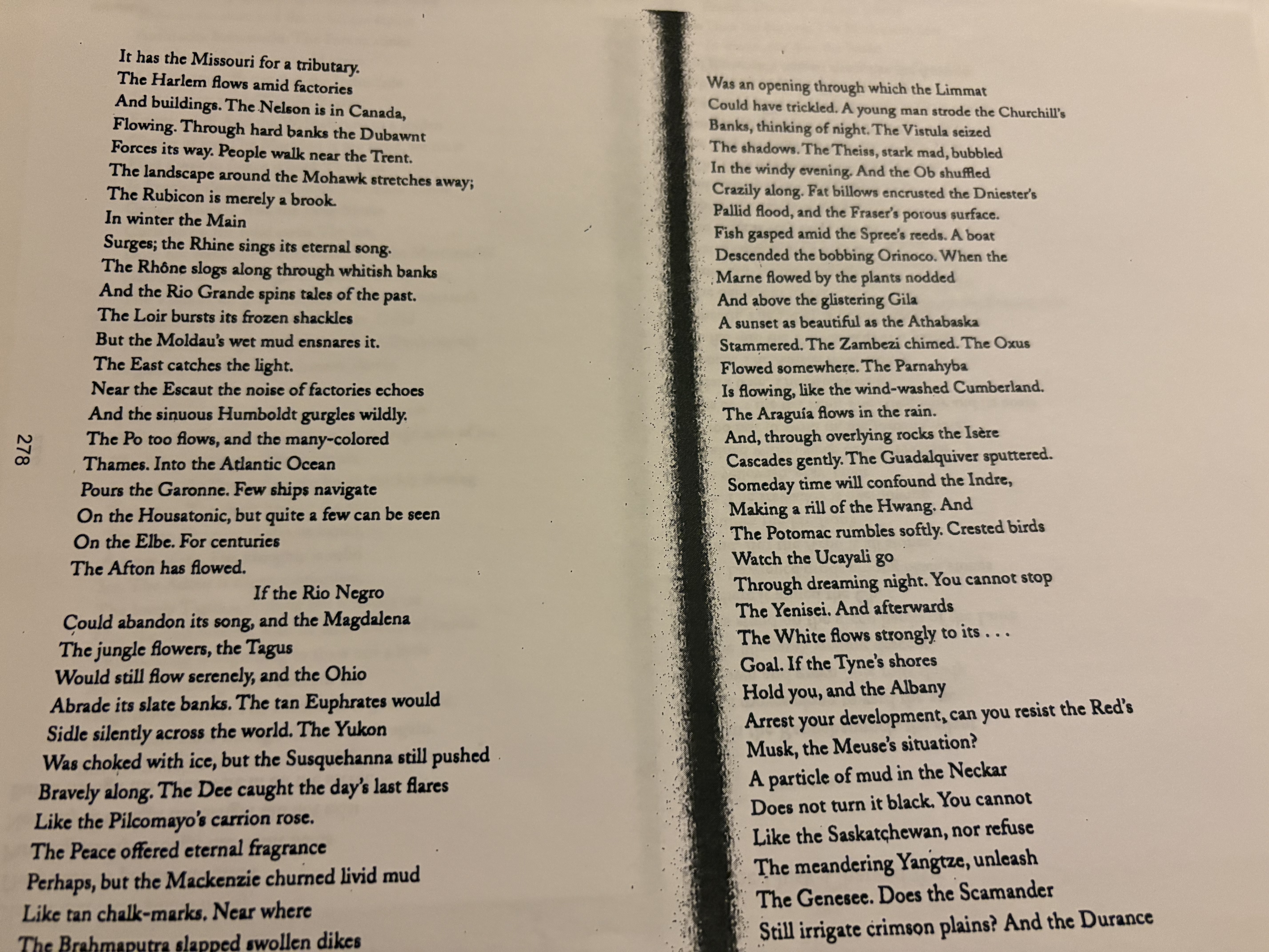 <p>Into the dusk-charged air</p>