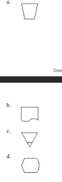 <p>Which <span>symbol represents a document?</span></p>