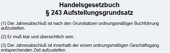 <p>§ 243 Abs. 2 HGB</p>