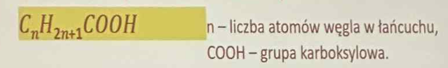 <ul><li><p>kwas palmitynowy (C15H31COOH) - nasycony, brak podwójnych wiązań</p></li></ul><p></p>