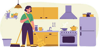 <p>I cleaned</p><p>I cleaned the kitchen floor.</p>