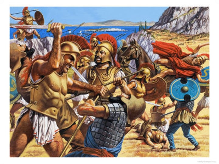 <p>After the Ionian Revolt (494 BCE), Darius I sought to conquer Greece. Having assembled a large army, Darius moved to attack Athens at Marathon, a beach some 26 miles away. About 10,000 Athenian hoplite soldiers held about 25,000 Persian soldiers in check on the beach and inflicted heavy losses. Persians eventually returned to Asia.</p>