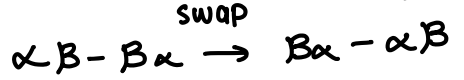 <p>Translational, vibrational and electronic contributions are always symmetric, so the product of the rotational and nuclear spin wavefunctions must be antisymmetric.</p><ul><li><p>When the particle spins are swapped, if the original spin combination must be multiplied by -1 to achieve the new combination, it is antisymmetric</p></li><li><p>If multiplying by 1, it is symmetric.</p></li></ul><p></p>