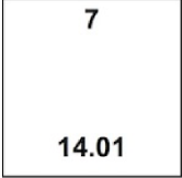 <p><span style="font-family: STIX-Web">What is missing from this cell of the periodic table?</span></p><p><span>A- the atomic number</span></p><p><span>B-the atomic symbol for nitrogen, N</span></p><p><span>C-the number of protons</span></p><p><span>D-the atomic weight</span></p><p><span>E-the atomic mass of the element’s isotopes</span></p>
