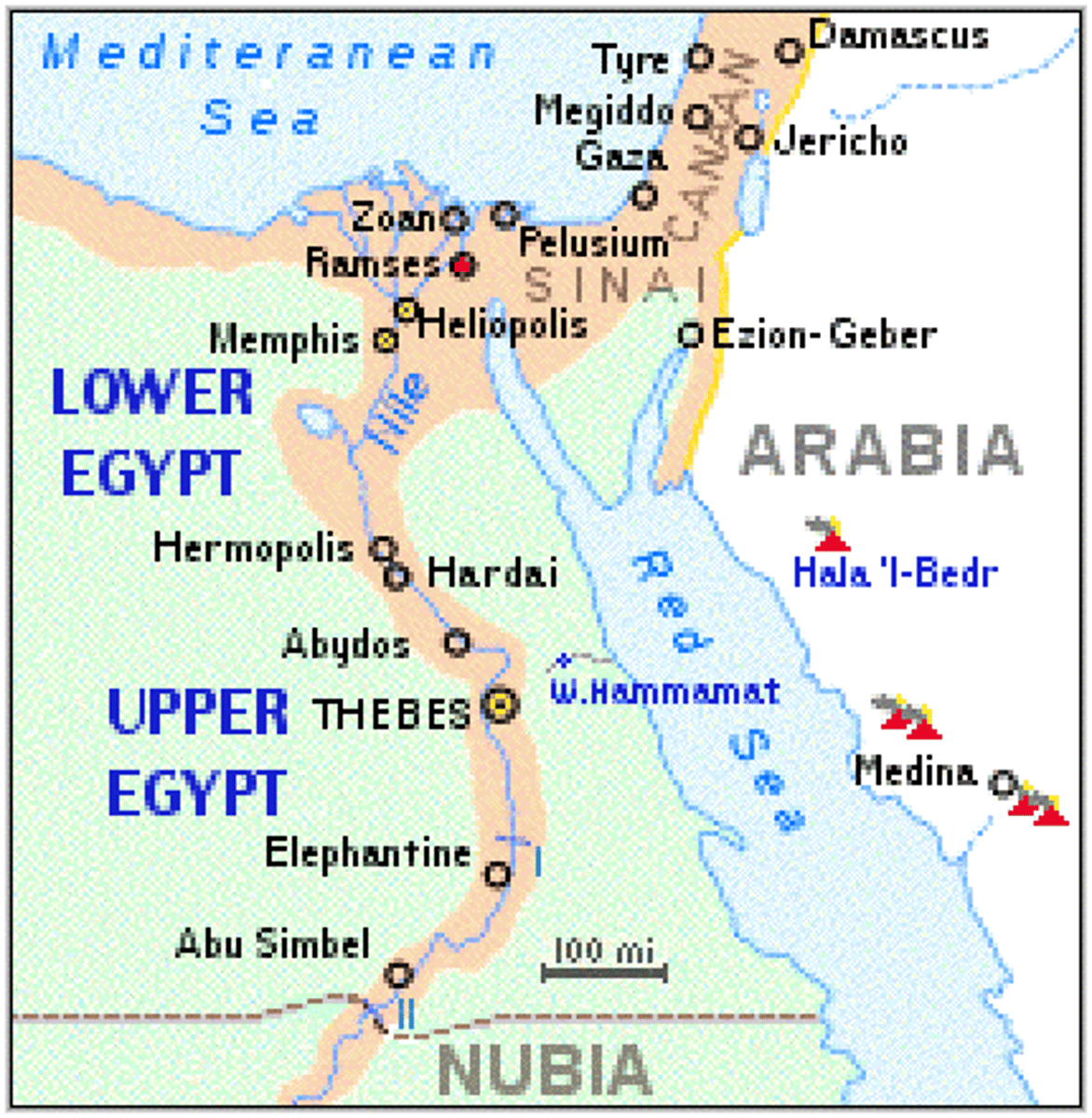<p>The northern part of ancient Egypt</p>