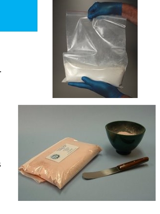 <ul><li><p>Rubber bowl</p></li><li><p>addition of water in plastic bag</p></li></ul><p></p>