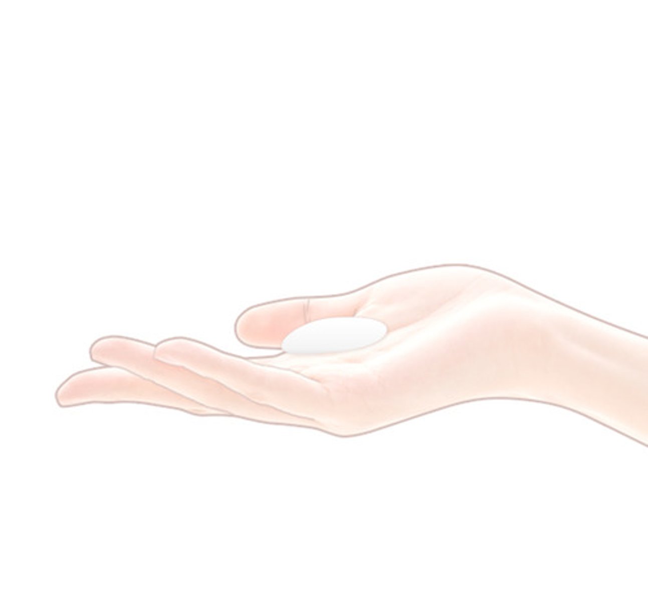 <p>to pour/dab something into your palm</p>