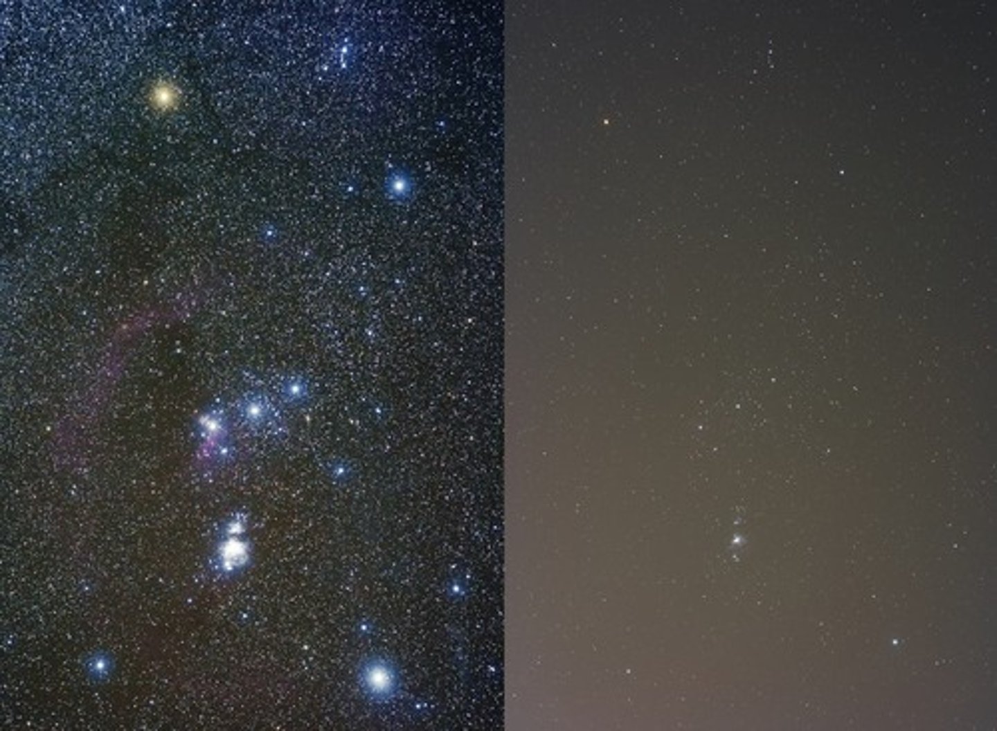 <p>Artificial light brightening the night sky.</p>