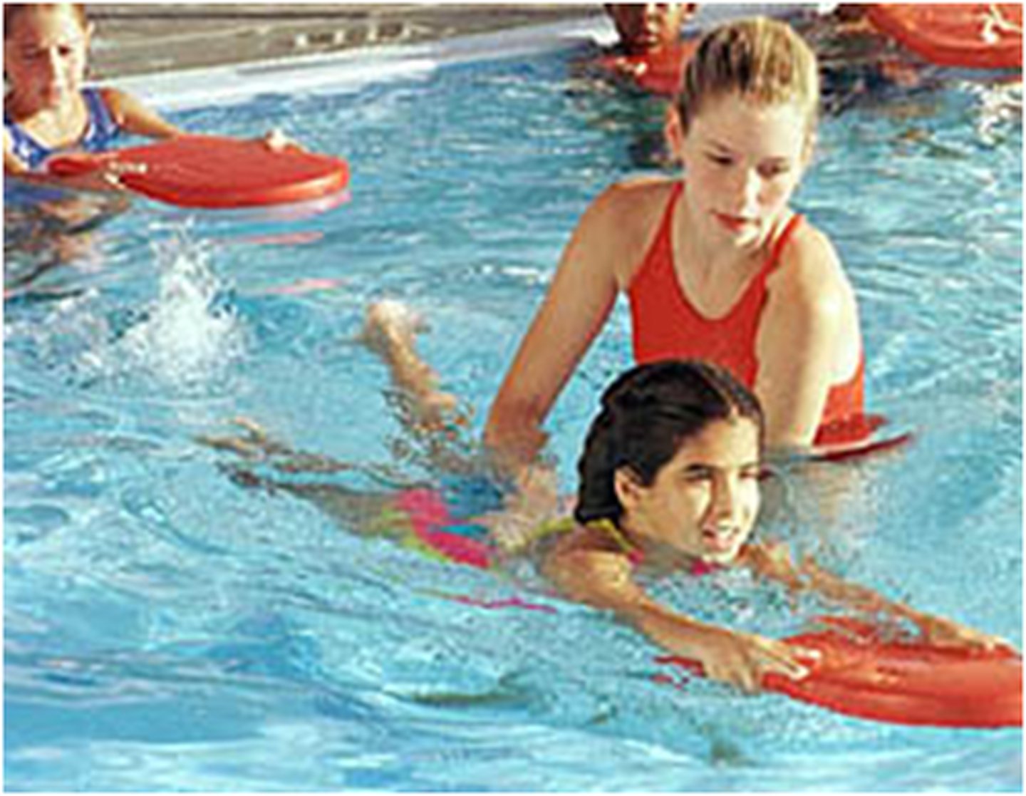 <p>a swimming lesson</p>