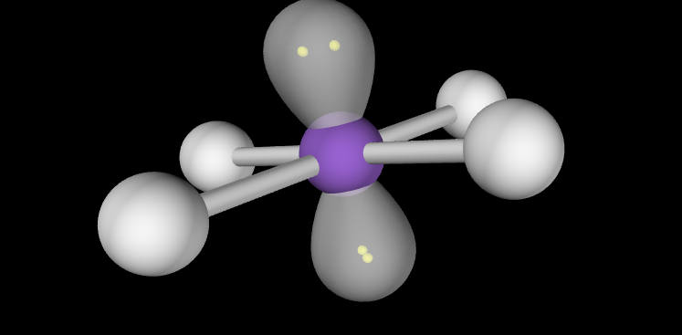 <p>Molecular Geometry: Square Planar, lone pairs above and below square plane</p>