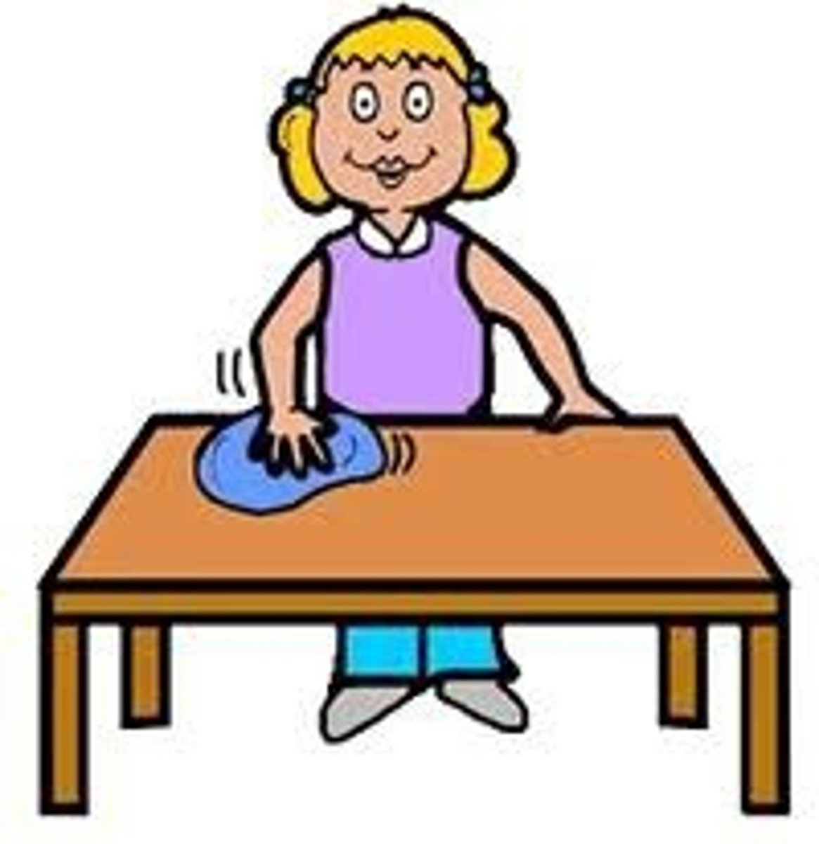 <p>Clear everything off your desks</p>