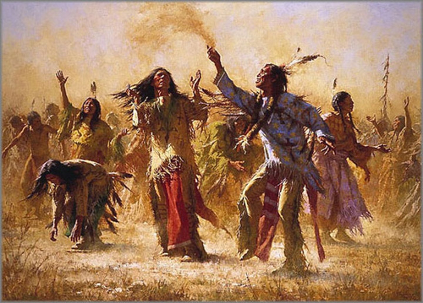 <p>1890 The last effort of Native Americans to resist US domination and drive whites from their ancestral lands, came through as a religious movement.</p>