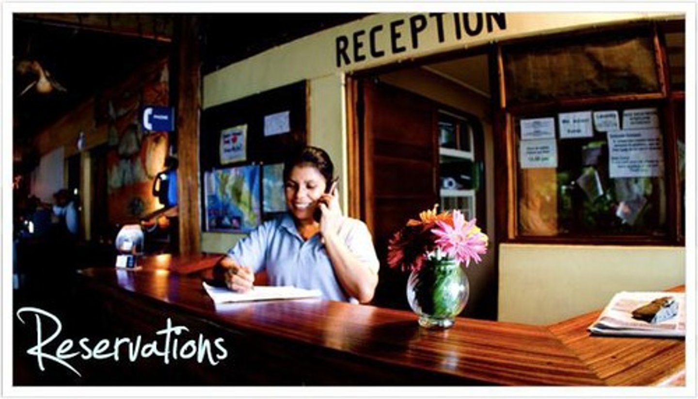 <p>to make a reservation</p>