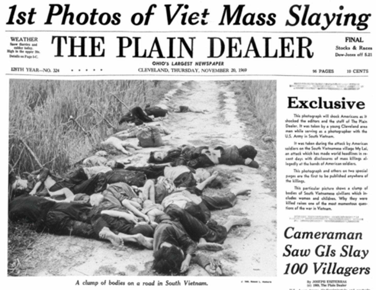 <p>The site of a massacre of South Vietnamese civilians by American troops</p><p>El lugar de una masacre de civiles survietnamitas por parte de tropas estadounidenses</p>