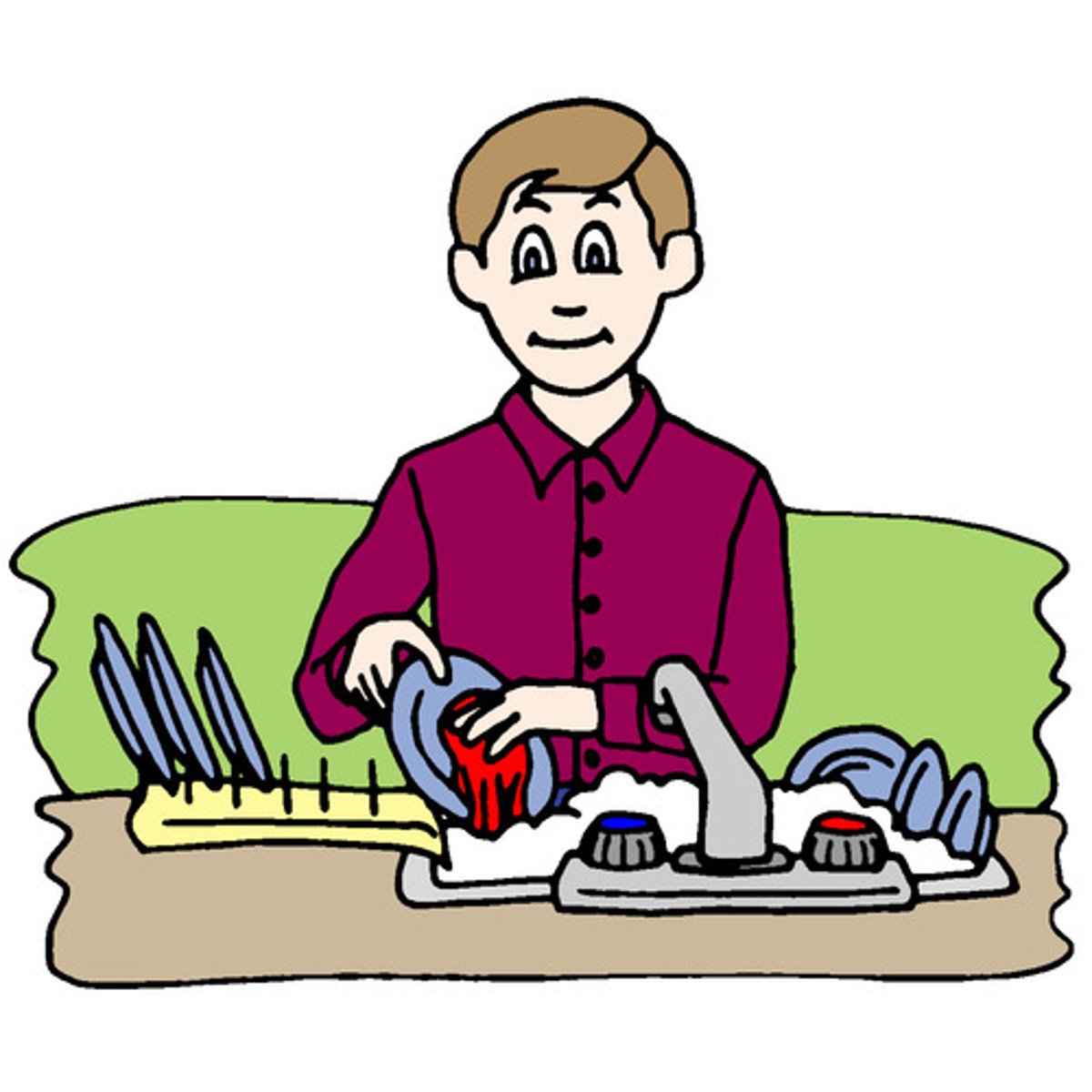 <p>wash the dishes</p>