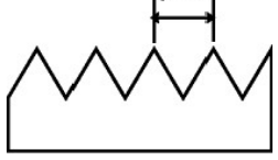 <p>What is this called? (between tips of each thread tooth)</p>
