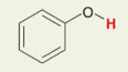 <p>H in Phenol group ( a ring and -OH ) </p>