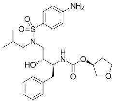 <p>where is the amide bond on amprenavir</p>