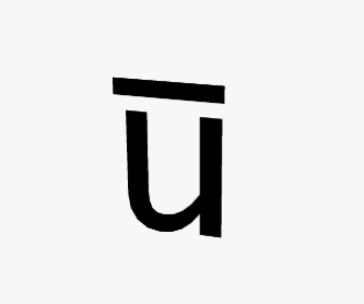 <p>Bar onto of the letter (Example, anti up quark symbol) </p>