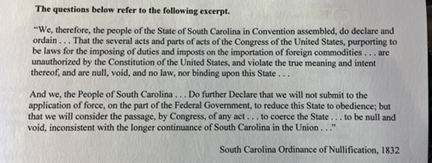 <p>the excerpt was most clearly created as a response to national debates over which of the following</p>