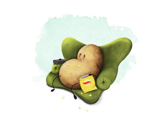 <p>couch potato</p>