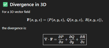 <p>or just remember: DIV(F) = <span>∇ ⋅ F</span></p>