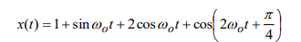 <p>how would you find the compact coefficients for this signal?</p>