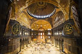 Hagia Sophia, Constantinople (Istanbul), Anthemius of Tralles and Isidorus of Miletus, Brick and ceramic elements with stone and mosaic veneer