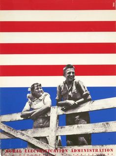 <p>>Lester Bell (1903-1969)</p><p>>His output represents an American fully-fledged design style </p><p>(the Rural Electrification Administration. A simple connection is made between the stripes of the American flag and the strips of a rural fence)</p>