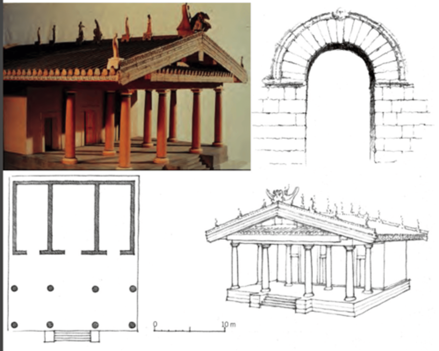 <p>the architecture of the etruscan people in west-central italy from the 8th to 3rd centuries BCE, before the rise of rome; its construction methods, esp. that of the true stone arch, influenced later roman architecture</p>