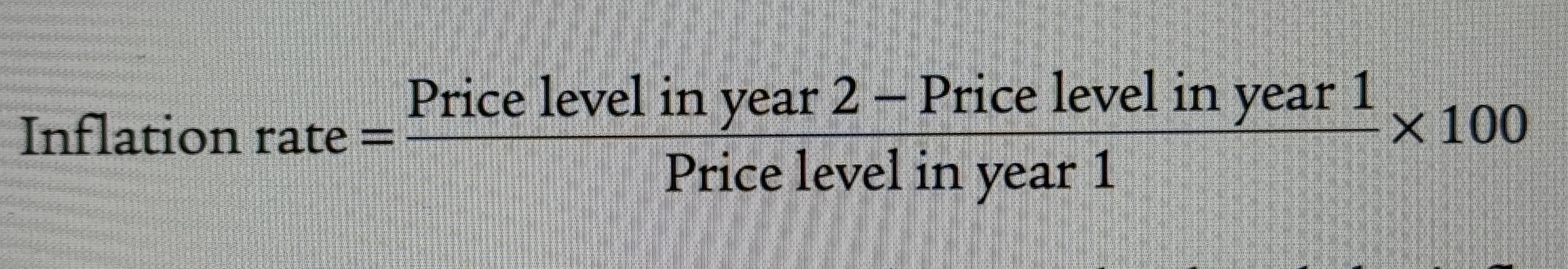 <p>The inflation rate is the percent change per year in a price index – typically the consumer price index.</p>