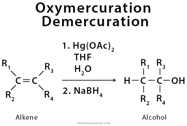 <p>1) Hg(OAc)2, H2O</p><p>  ————→    syn/anti addition, markivnkioffs</p><p>2)  NaBH4</p>