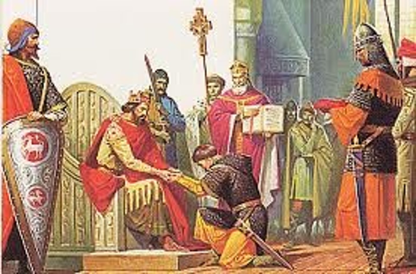 <p>paid taxes on the land and pledged military service to their lord</p>
