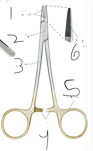 <p>Name instrument pieces in order</p>