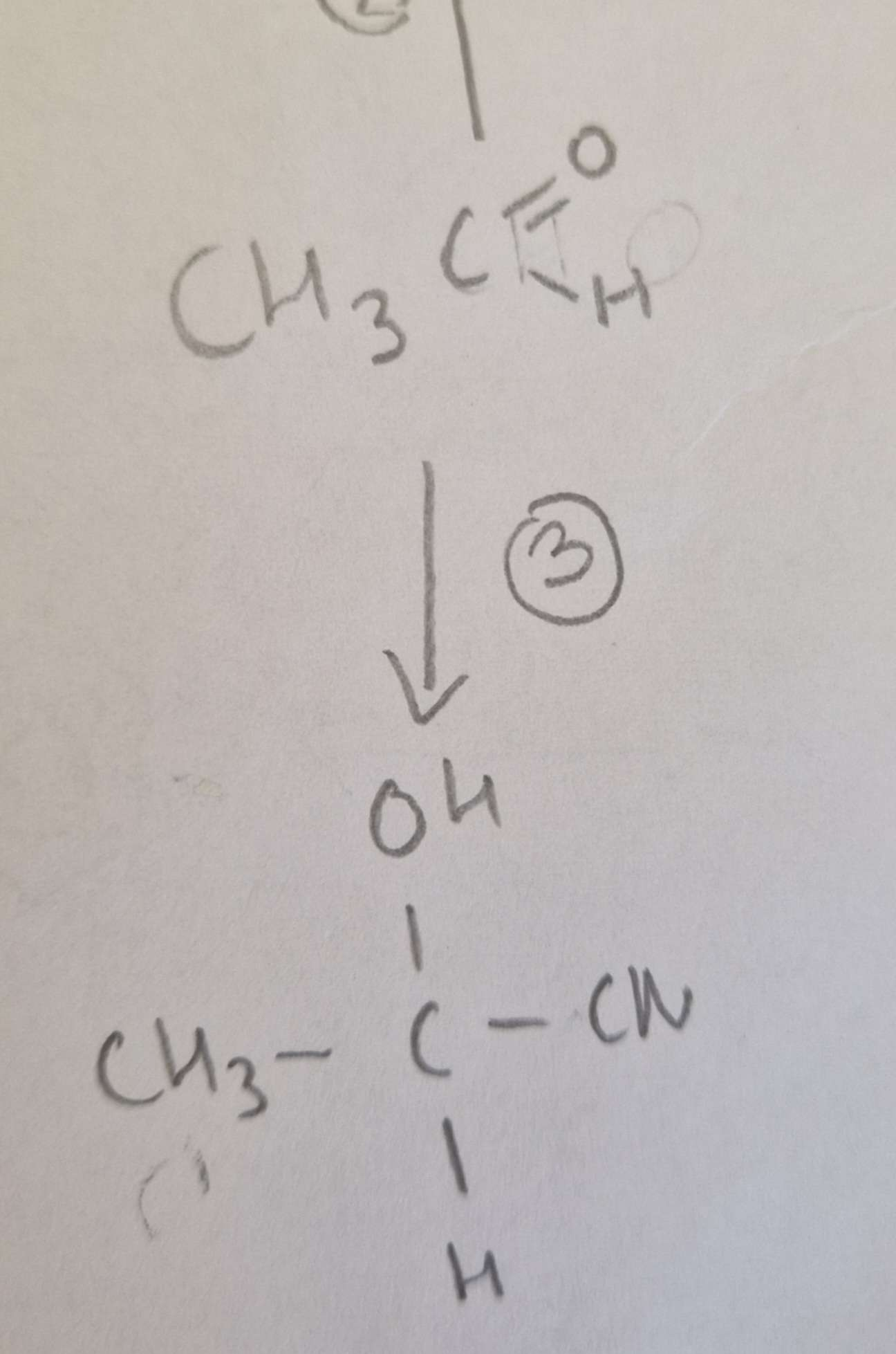 <p>Aldehyde to Hydroxynitrile Name of Product:</p>